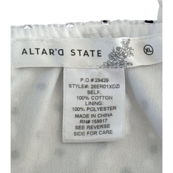 Altard State Paloma Polka Dot Mini Dress White Black Size XL Sleeveless NWOT $76 - Picture 8 of 10